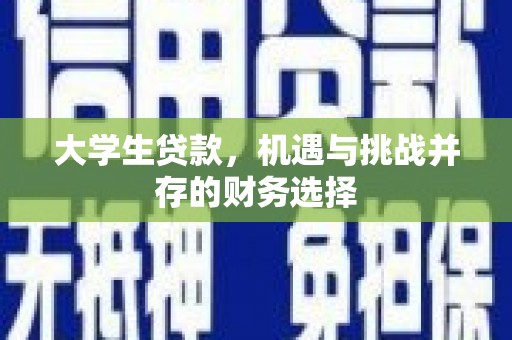 滁州大学生贷款，机遇与挑战并存的财务选择