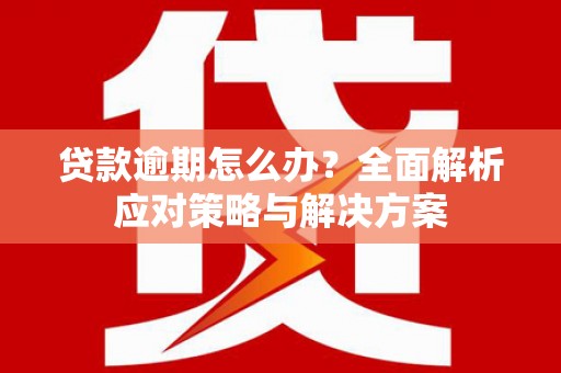 滁州贷款逾期怎么办？全面解析应对策略与解决方案