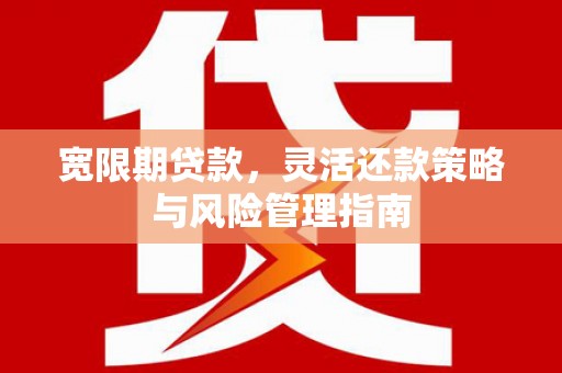 滁州宽限期贷款，灵活还款策略与风险管理指南