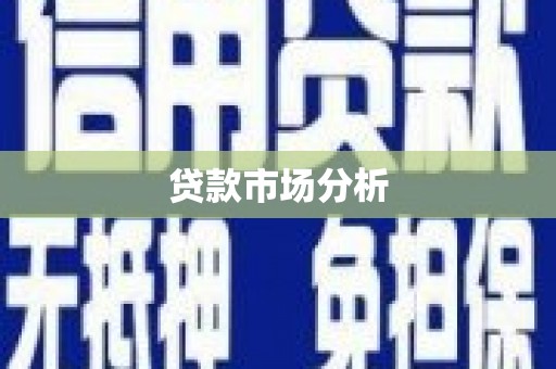 滁州贷款市场分析