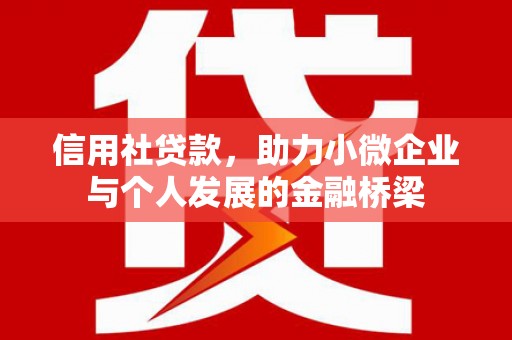 滁州信用社贷款，助力小微企业与个人发展的金融桥梁