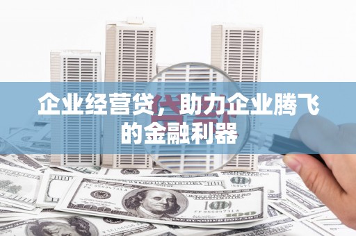 滁州企业经营贷，助力企业腾飞的金融利器
