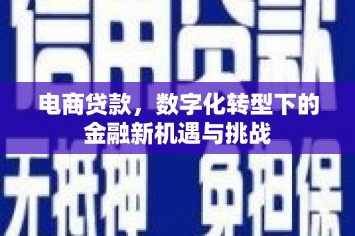 滁州电商贷款，数字化转型下的金融新机遇与挑战