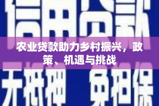 滁州农业贷款助力乡村振兴，政策、机遇与挑战