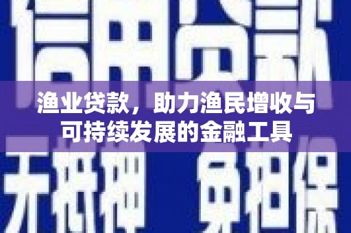 滁州渔业贷款，助力渔民增收与可持续发展的金融工具