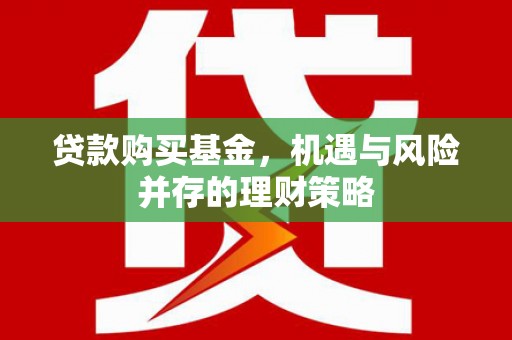 滁州贷款购买基金，机遇与风险并存的理财策略