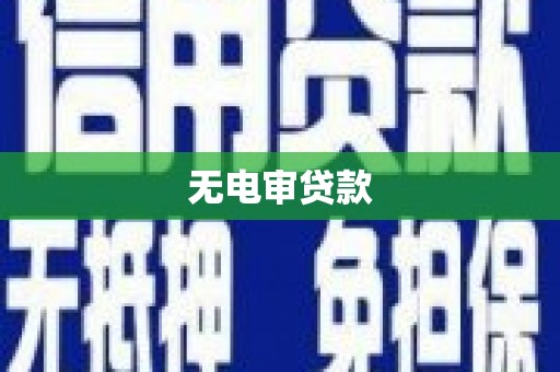 滁州无电审贷款