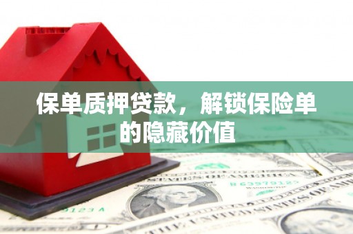 滁州保单质押贷款，解锁保险单的隐藏价值