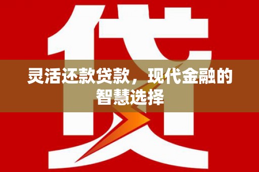 滁州灵活还款贷款，现代金融的智慧选择