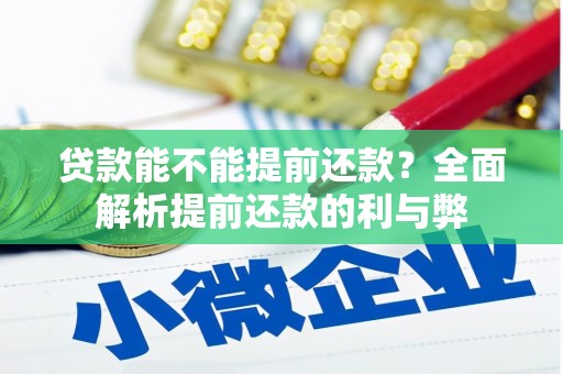 滁州贷款能不能提前还款？全面解析提前还款的利与弊