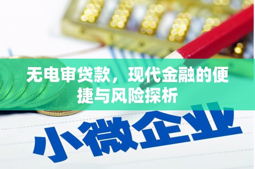 滁州无电审贷款，现代金融的便捷与风险探析