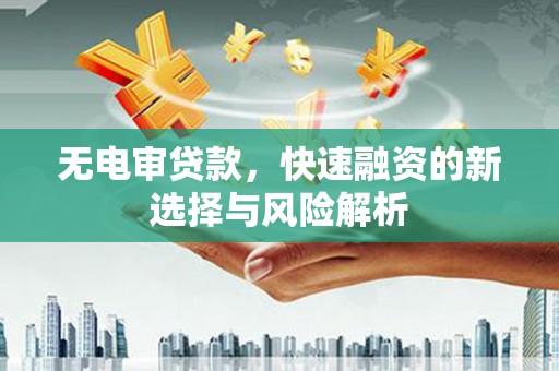 滁州无电审贷款，快速融资的新选择与风险解析