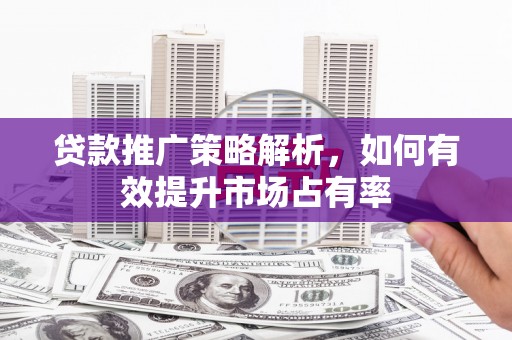 滁州贷款推广策略解析，如何有效提升市场占有率