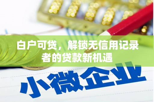 滁州白户可贷，解锁无信用记录者的贷款新机遇