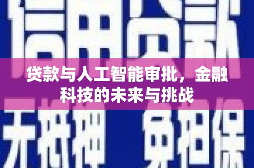 滁州贷款与人工智能审批，金融科技的未来与挑战