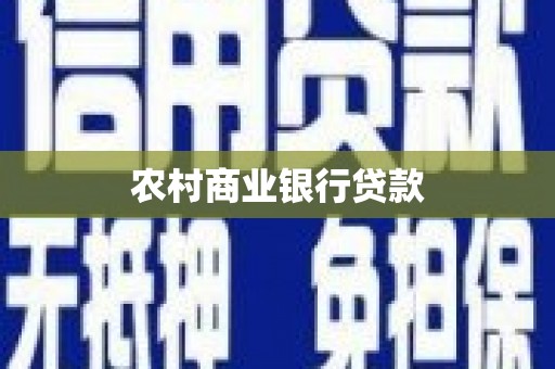 滁州农村商业银行贷款