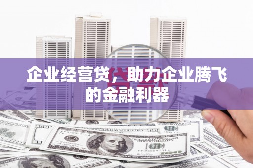 滁州企业经营贷，助力企业腾飞的金融利器