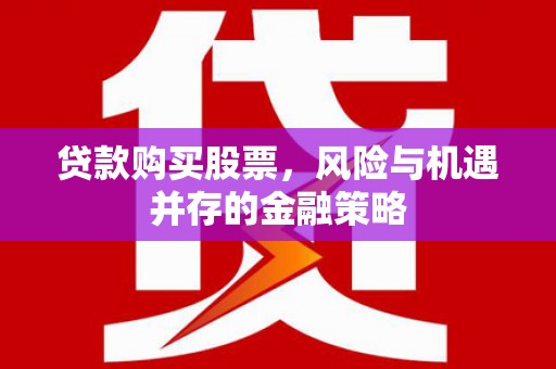 滁州贷款购买股票，风险与机遇并存的金融策略