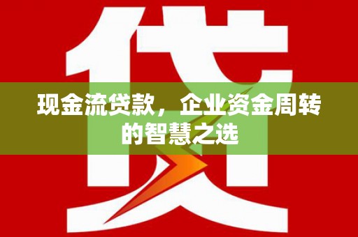 滁州现金流贷款，企业资金周转的智慧之选