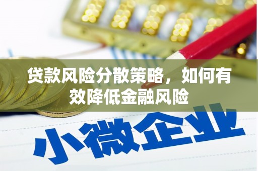 滁州贷款风险分散策略，如何有效降低金融风险