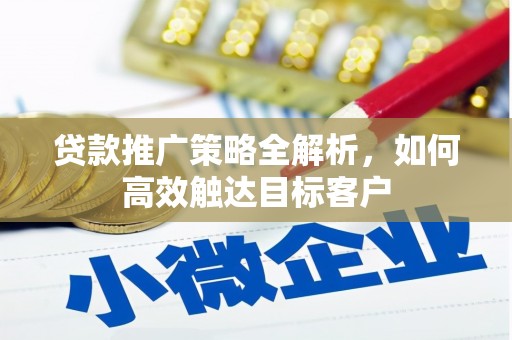 滁州贷款推广策略全解析，如何高效触达目标客户