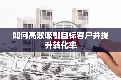 滁州如何高效吸引目标客户并提升转化率