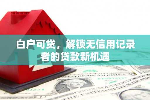 滁州白户可贷，解锁无信用记录者的贷款新机遇