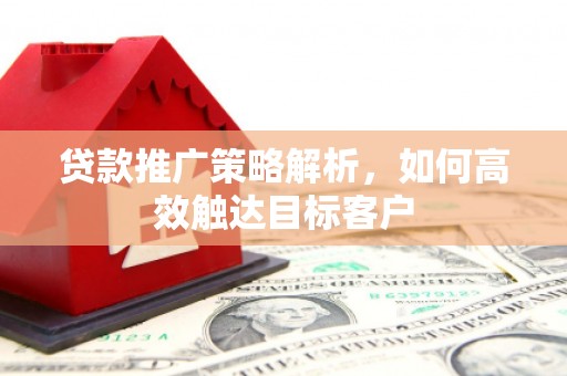 滁州贷款推广策略解析，如何高效触达目标客户