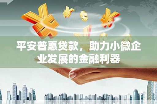 滁州平安普惠贷款，助力小微企业发展的金融利器