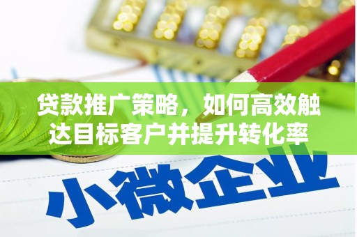 滁州贷款推广策略，如何高效触达目标客户并提升转化率