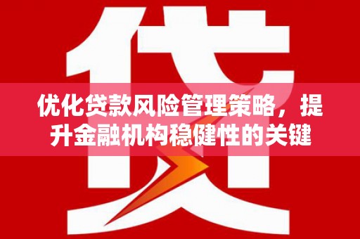 滁州优化贷款风险管理策略，提升金融机构稳健性的关键