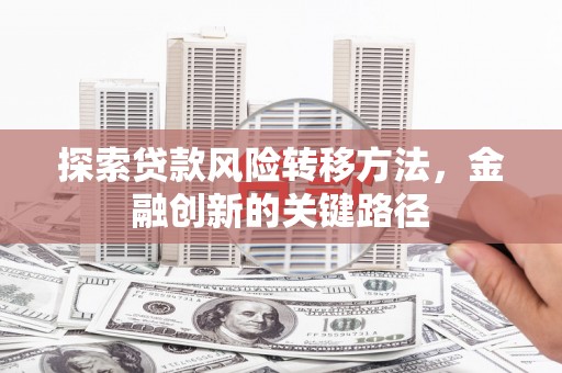 滁州探索贷款风险转移方法，金融创新的关键路径
