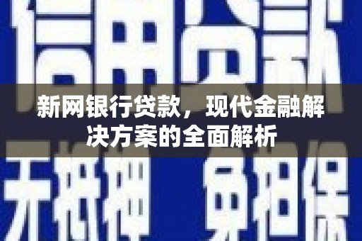 滁州新网银行贷款，现代金融解决方案的全面解析