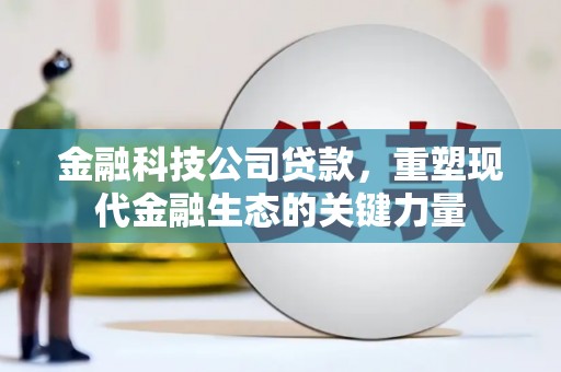 滁州金融科技公司贷款，重塑现代金融生态的关键力量