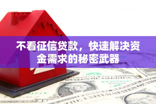 滁州不看征信贷款，快速解决资金需求的秘密武器