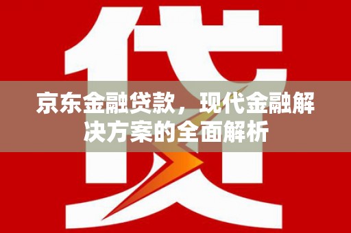 滁州京东金融贷款，现代金融解决方案的全面解析