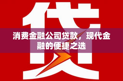 滁州消费金融公司贷款，现代金融的便捷之选