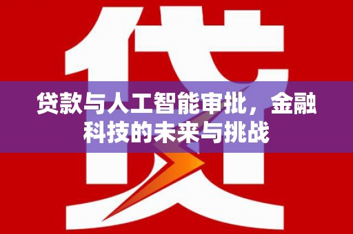 滁州贷款与人工智能审批，金融科技的未来与挑战