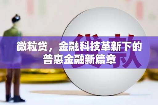 滁州微粒贷，金融科技革新下的普惠金融新篇章