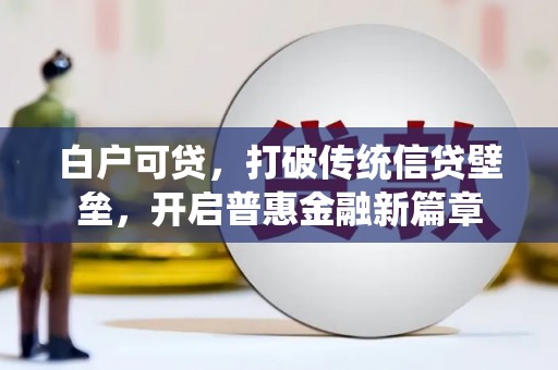 滁州白户可贷，打破传统信贷壁垒，开启普惠金融新篇章