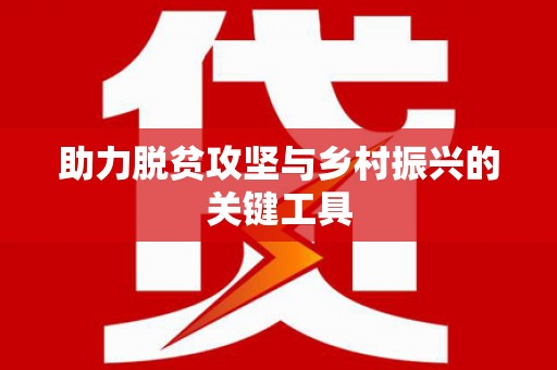 滁州助力脱贫攻坚与乡村振兴的关键工具